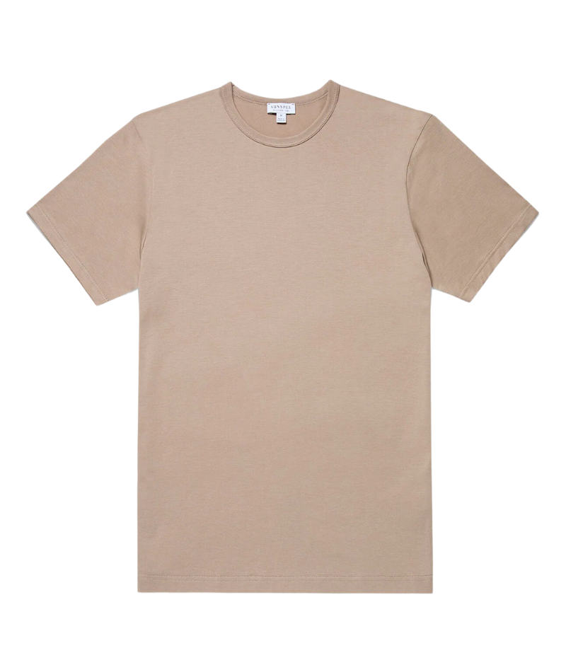 Short Sleeve Crew Neck T-Shirt in Sandstone