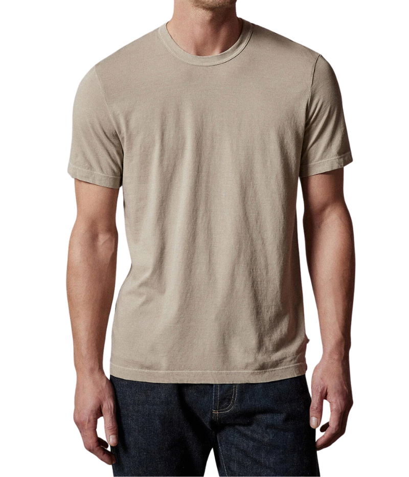 Short Sleeve Crew in Toast Pigment