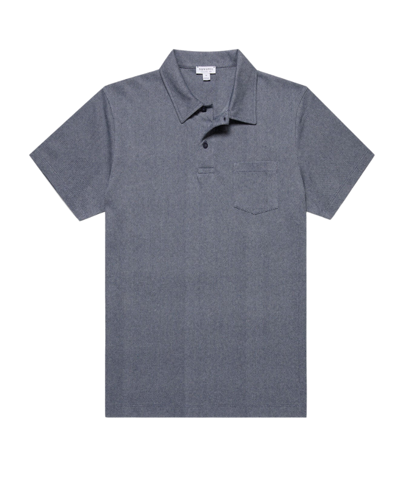 Riviera Polo Shirt in Navy Twist