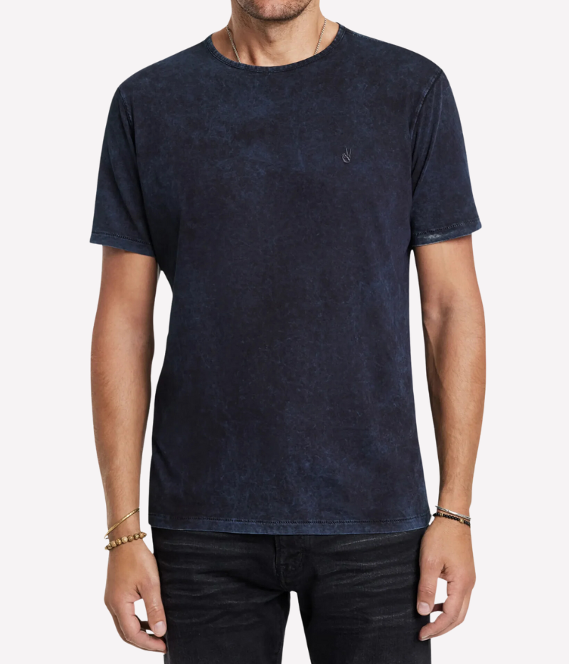 Gould SS Crew Tee in Oiled Blue