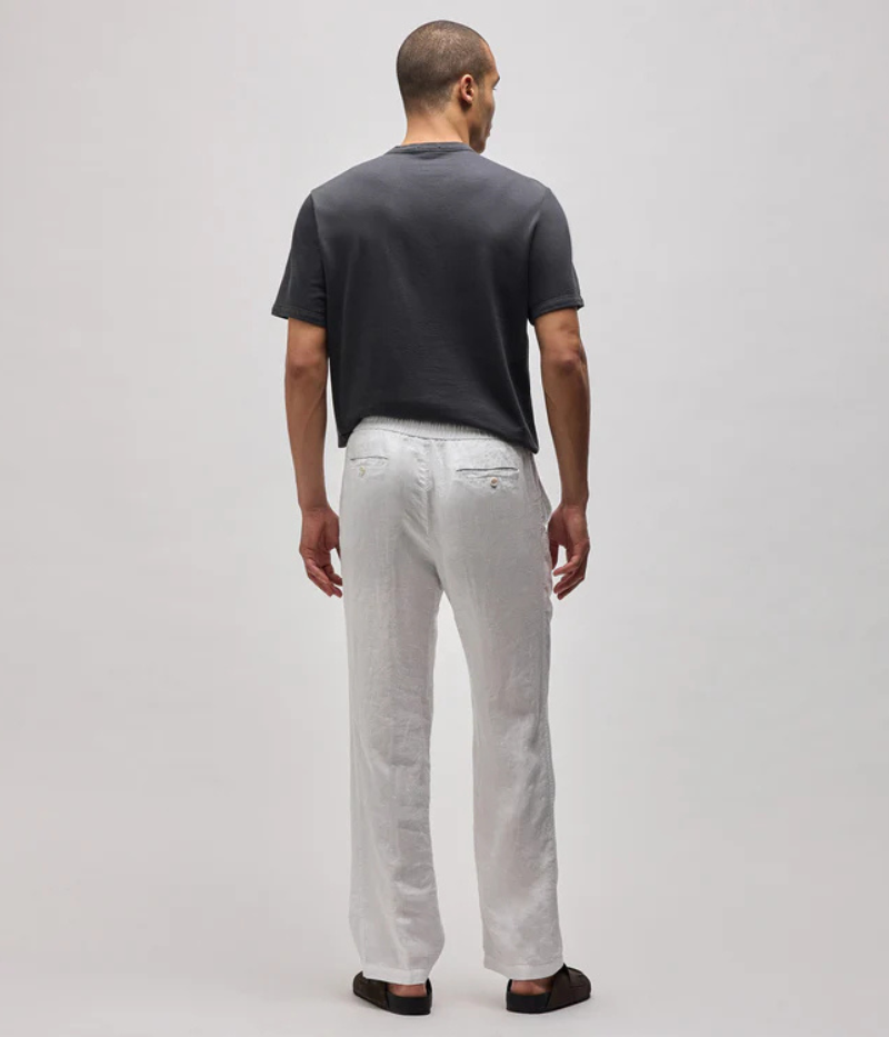 *FINAL SALE* Relaxed Linen Pant in White