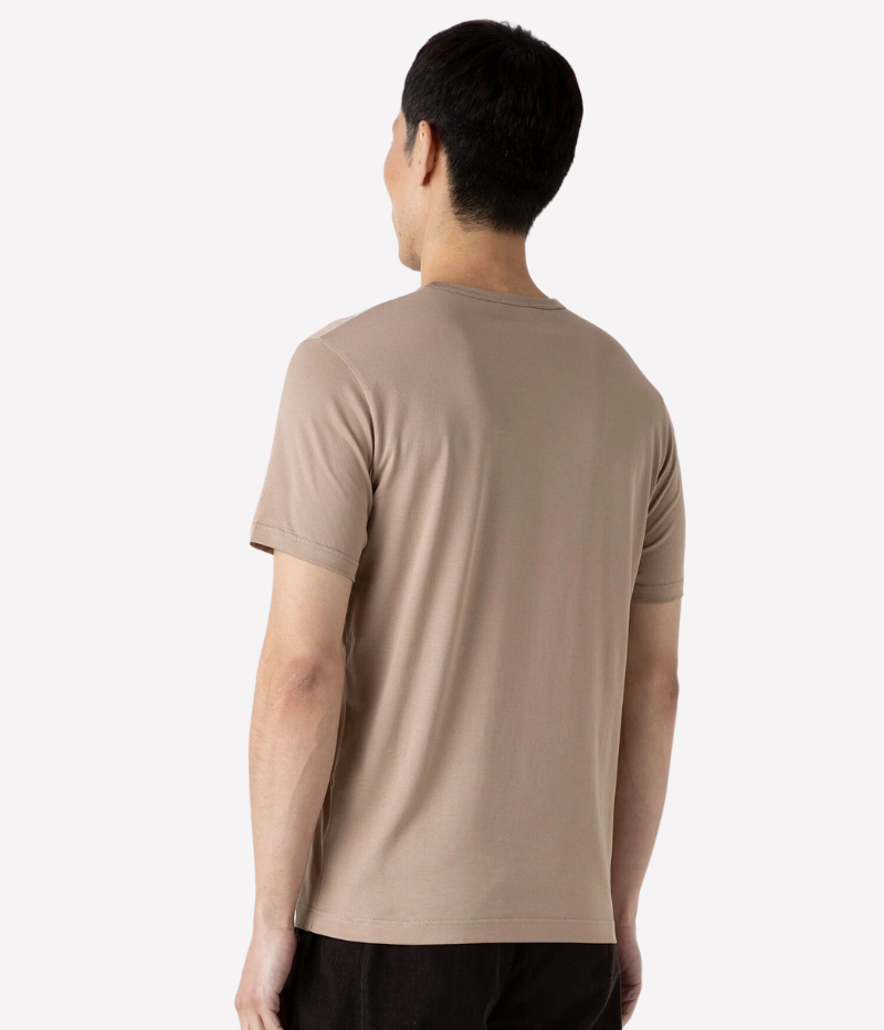 Short Sleeve Crew Neck T-Shirt in Sandstone