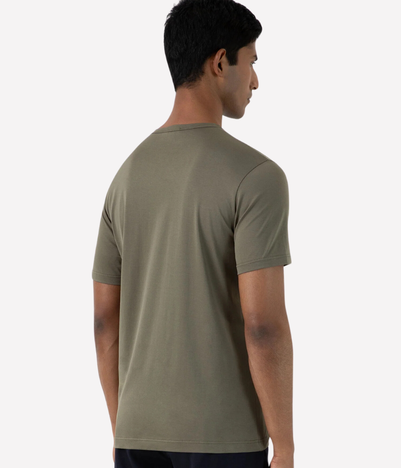 Short Sleeve Crew Neck T-Shirt in Khaki