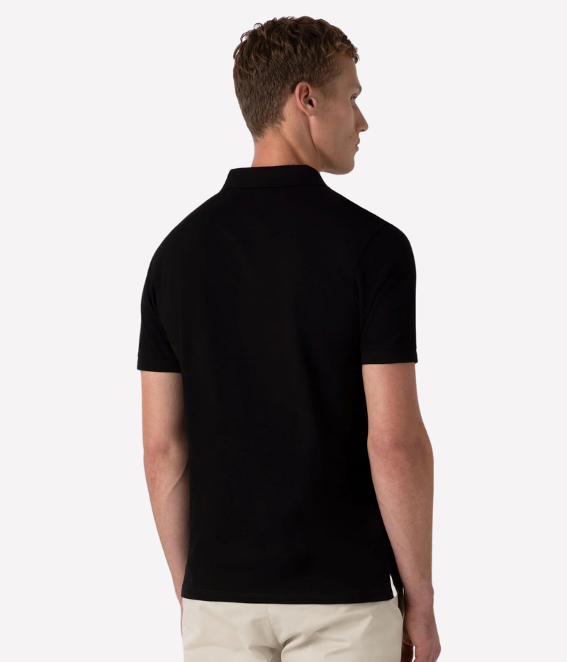 Pique Polo Shirt in Black