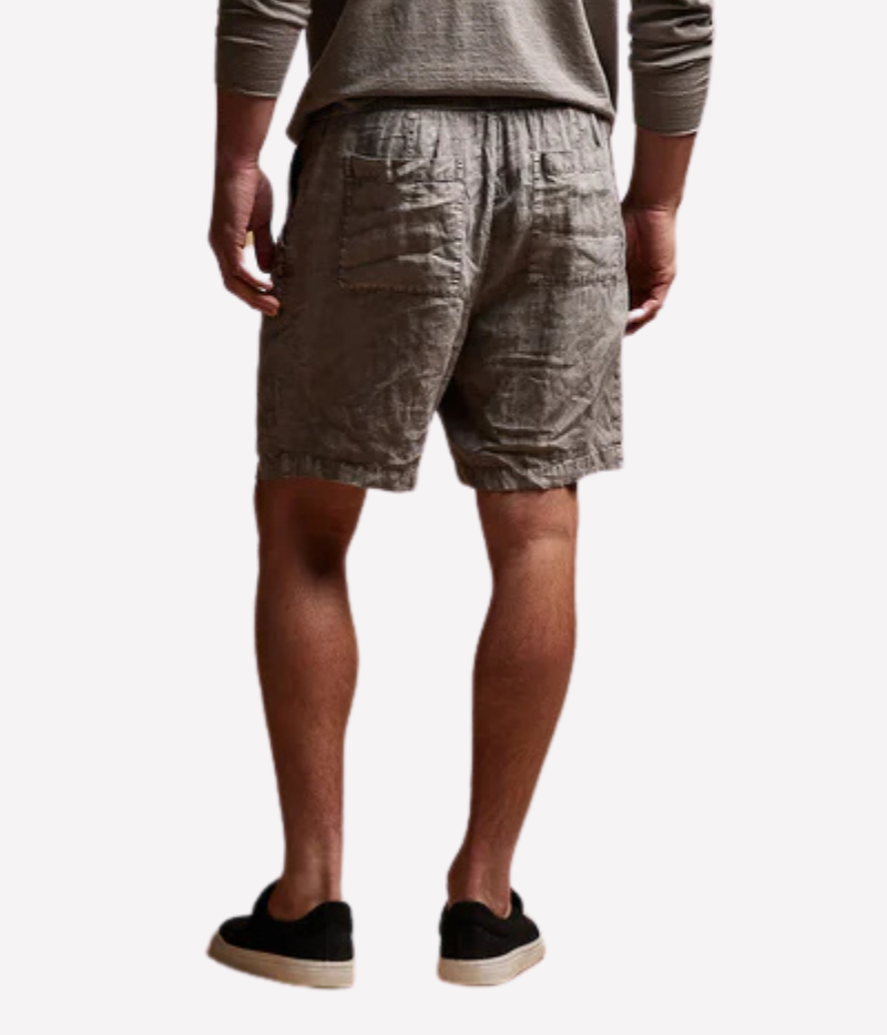 *FINAL SALE* Relaxed Linen Short in Silver Grey Pigment