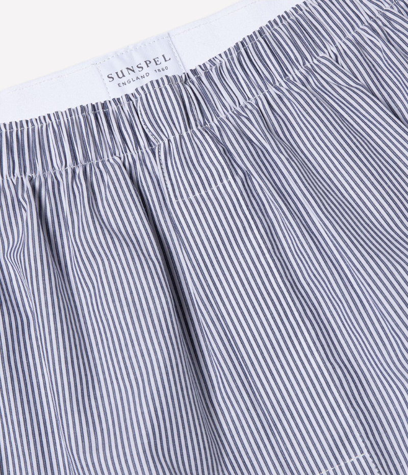 Classic Boxer Short Blue Pin Stripe