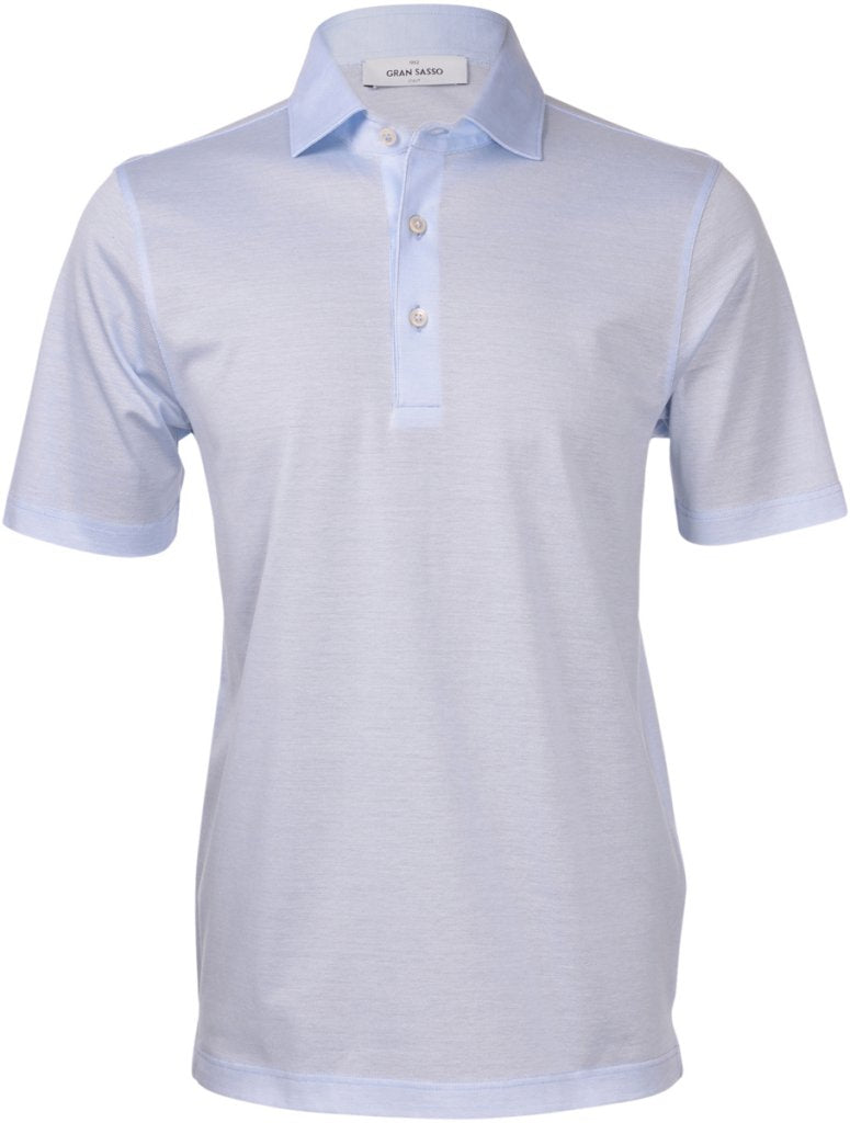 Short Sleeve Polo in Light Blue