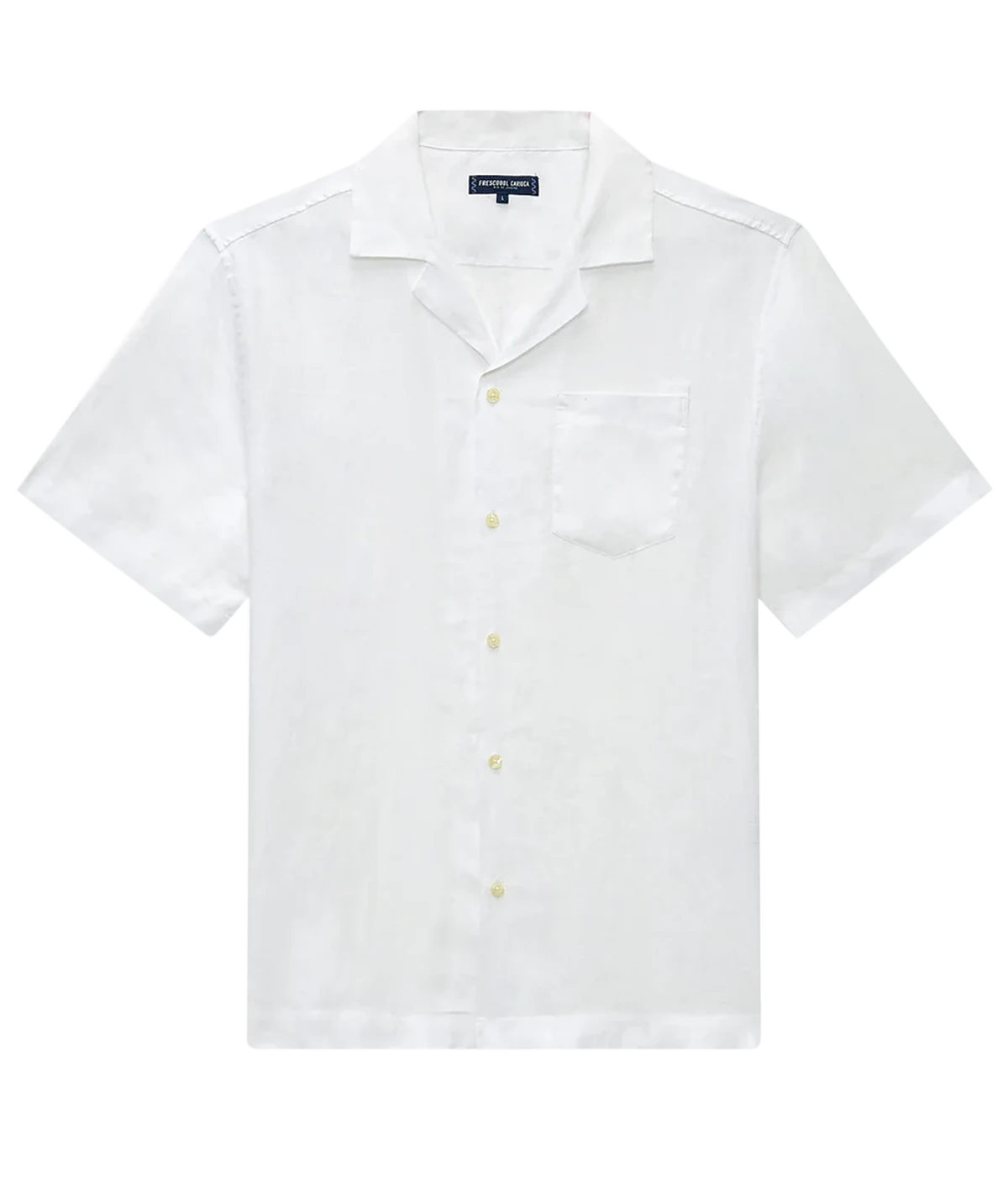 Angelo Linen Shirt Short Sleeve in White