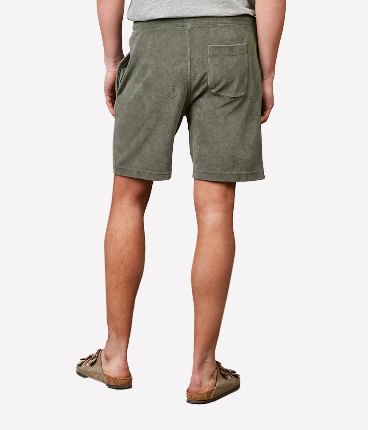 Bouclette Bermuda Shorts in Military