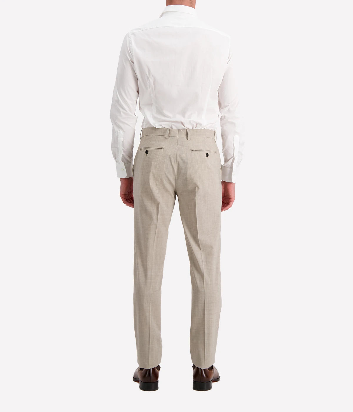 Mens Woven Pants in Sand Melange