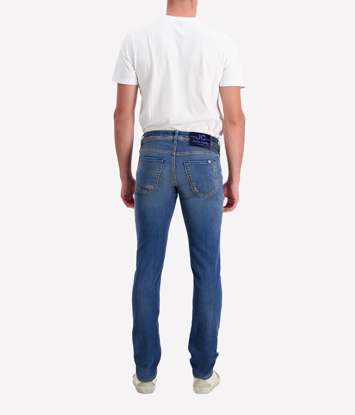 Nick 5 Pocket Slim Fit Jean in Dark Blue Textured Black