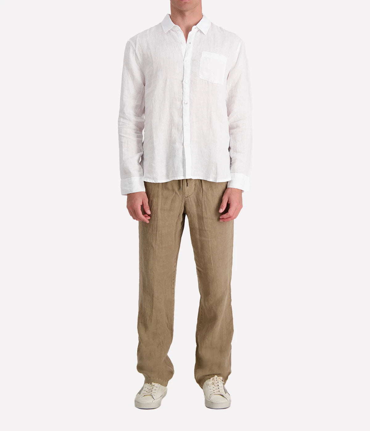 Relaxed Linen Pant in Cashew Pigment