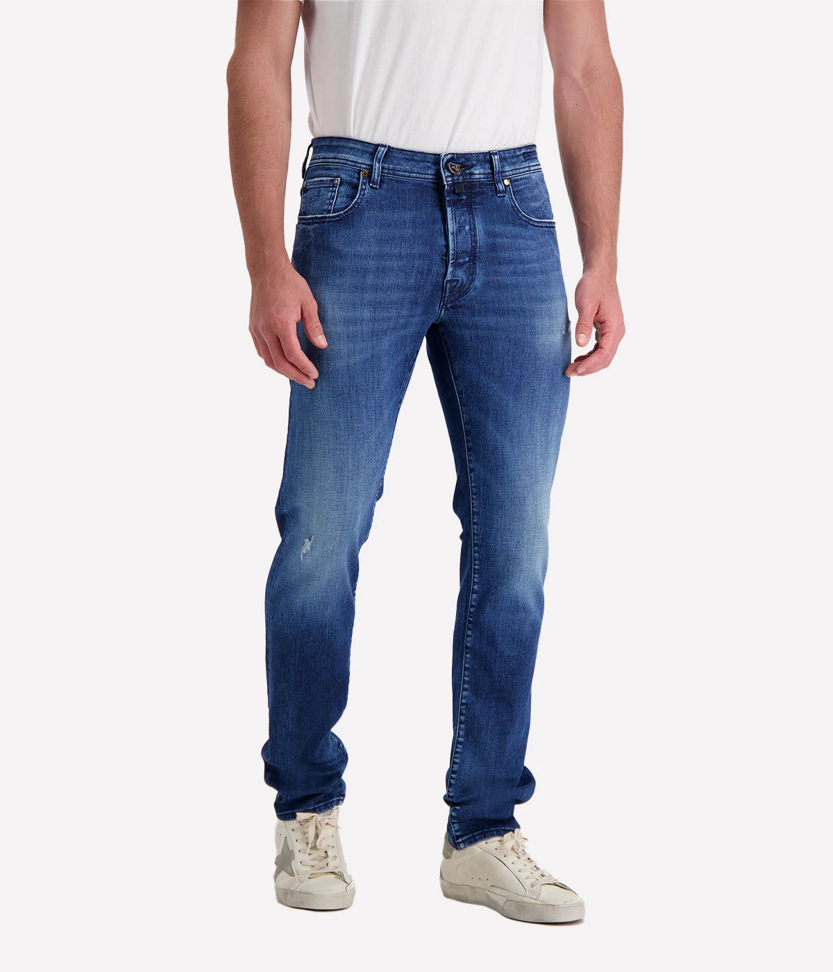 Bard 5 Pocket Slim Fit Jean in Mid Blue