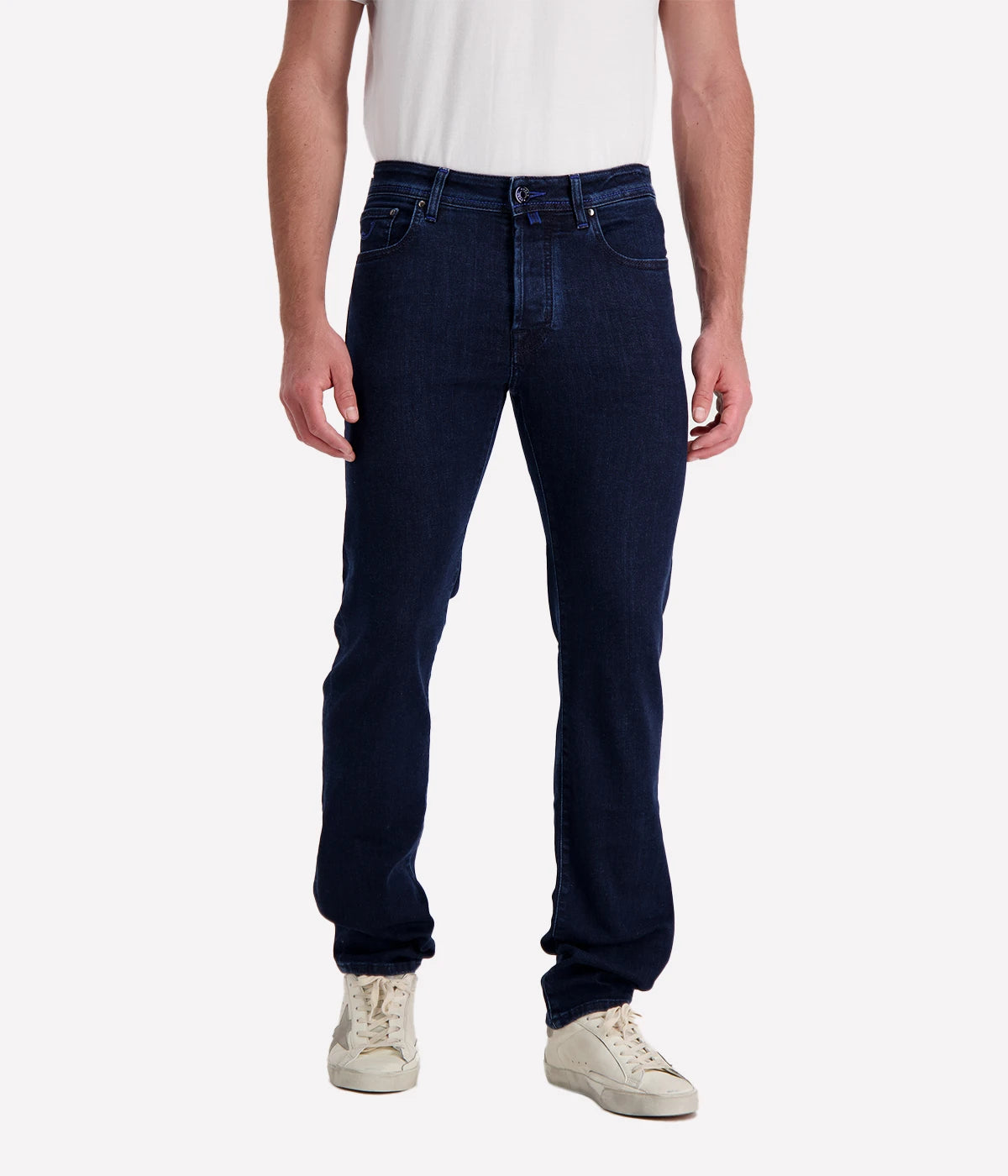 Bard 5 Pocket Slim Fit Jean in Dark Blue Landscape