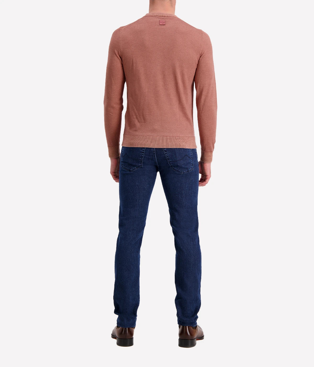 Maglia Garment Dyed Wool Sweater in Rust