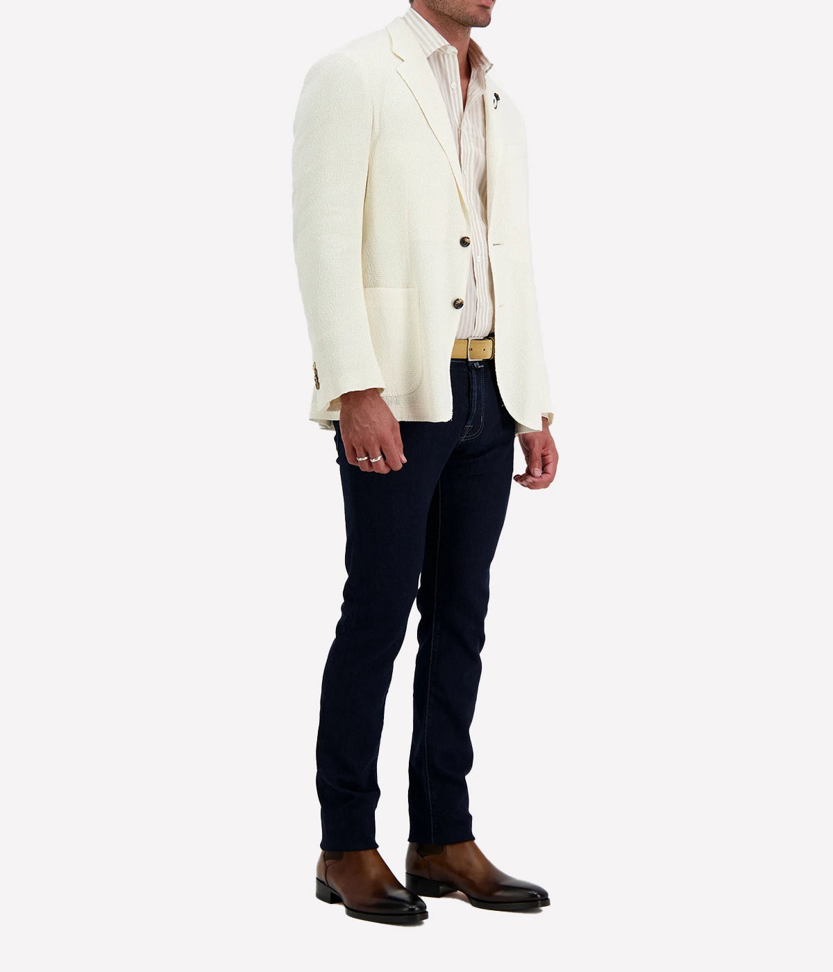 Deconstructed Blazer in Cream