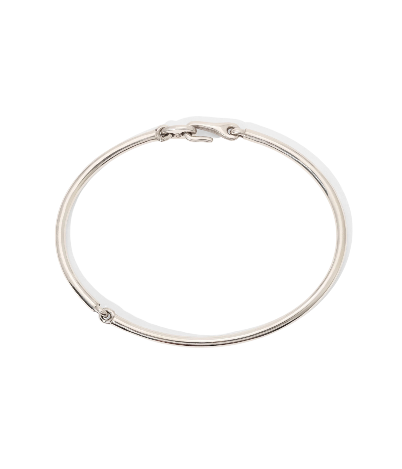 Maor's Equinox Bracelet in solid 925 sterling silver, featuring a sleek, polished finish and a substantial, balanced design inspired by celestial movements.