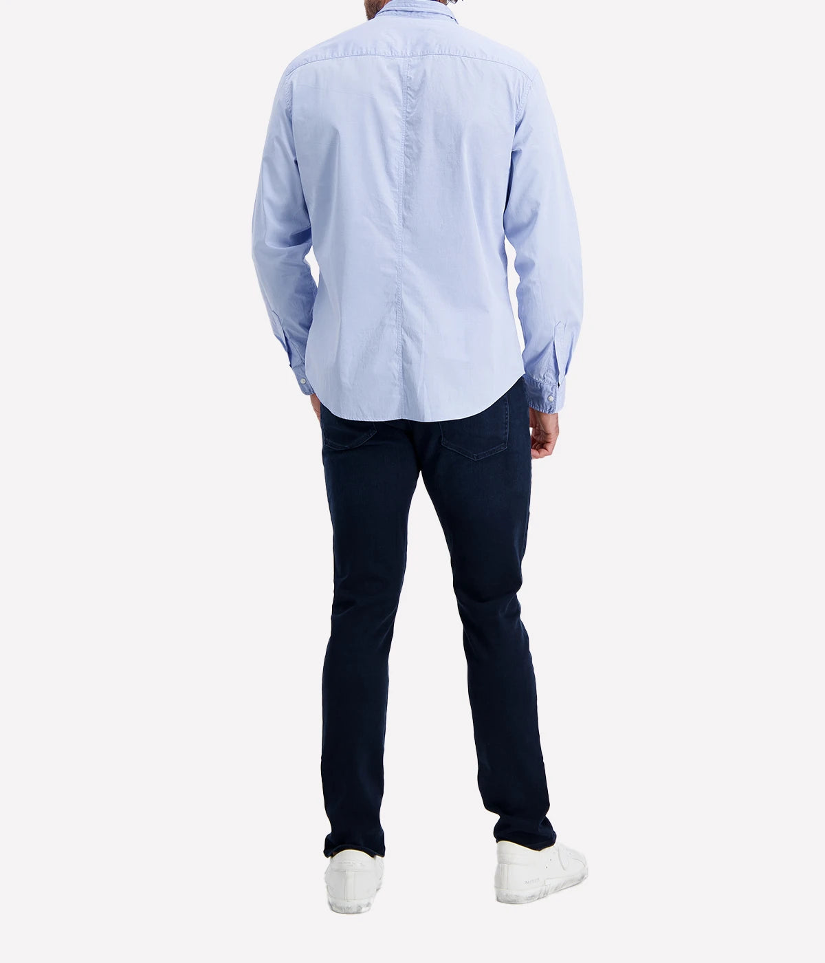 Lightweight button-up shirt with a relaxed fit and blue colour. Featuring a spread collar and long sleeves for a timeless, versatile look. Perfect for effortless day-to-night styling.