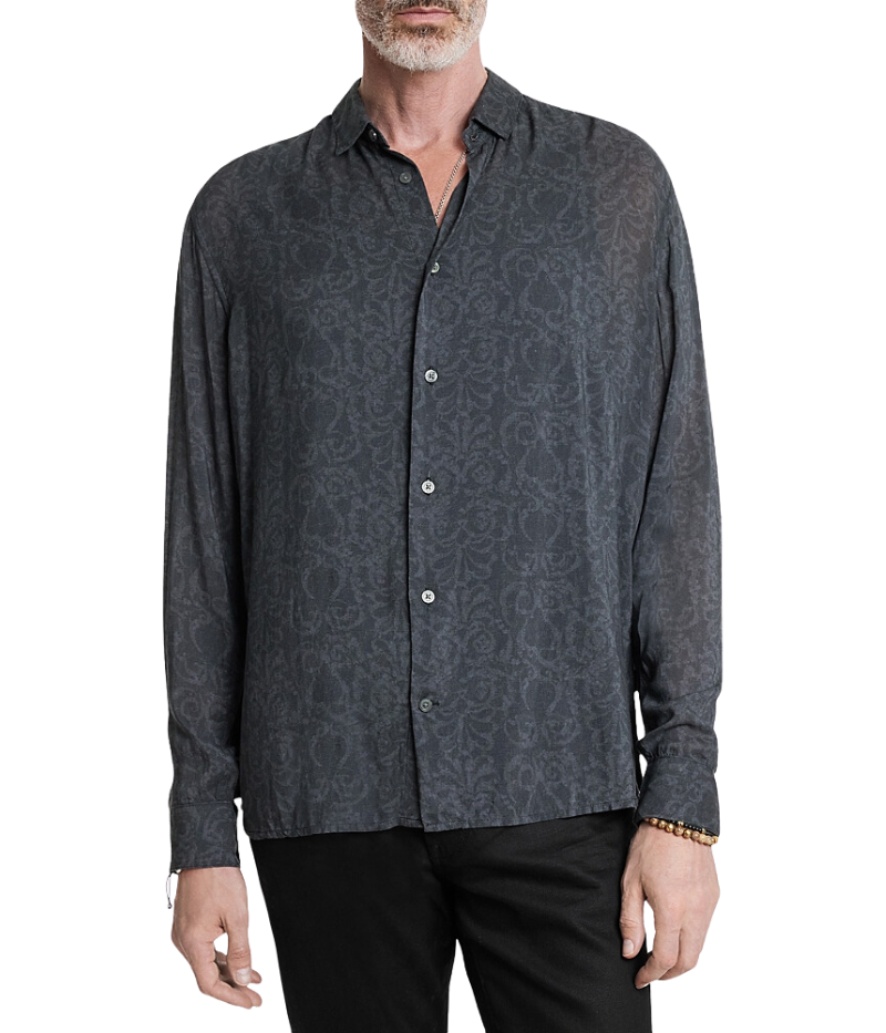 Ross Long Sleeve Shirt in Black