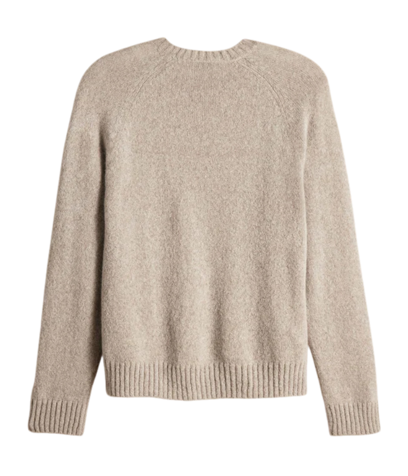 Textured Cashmere Crew in Hazel