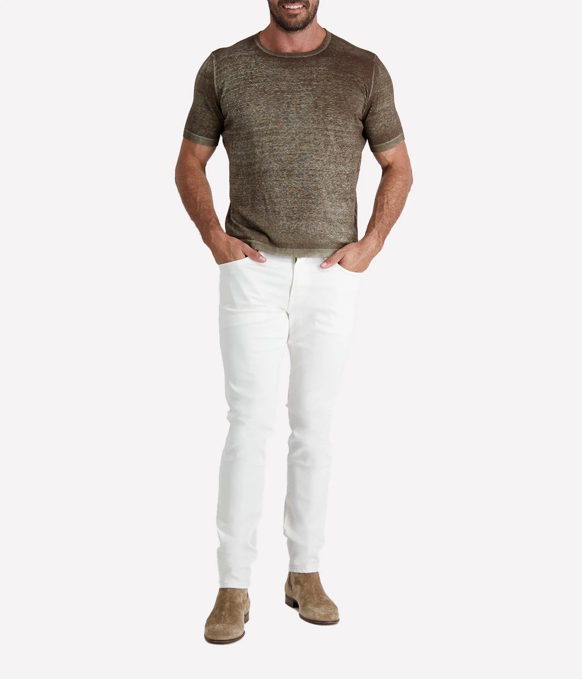 Avant Toi Man Pullover in a premium linen-cotton blend. Lightweight, breathable, and effortlessly stylish—perfect for layering in any season. Made in Italy.