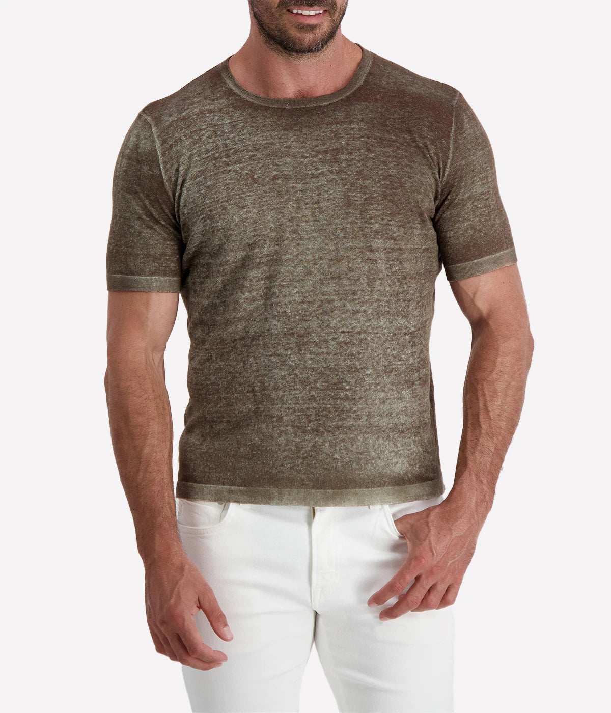 Avant Toi Man Pullover in a premium linen-cotton blend. Lightweight, breathable, and effortlessly stylish—perfect for layering in any season. Made in Italy.