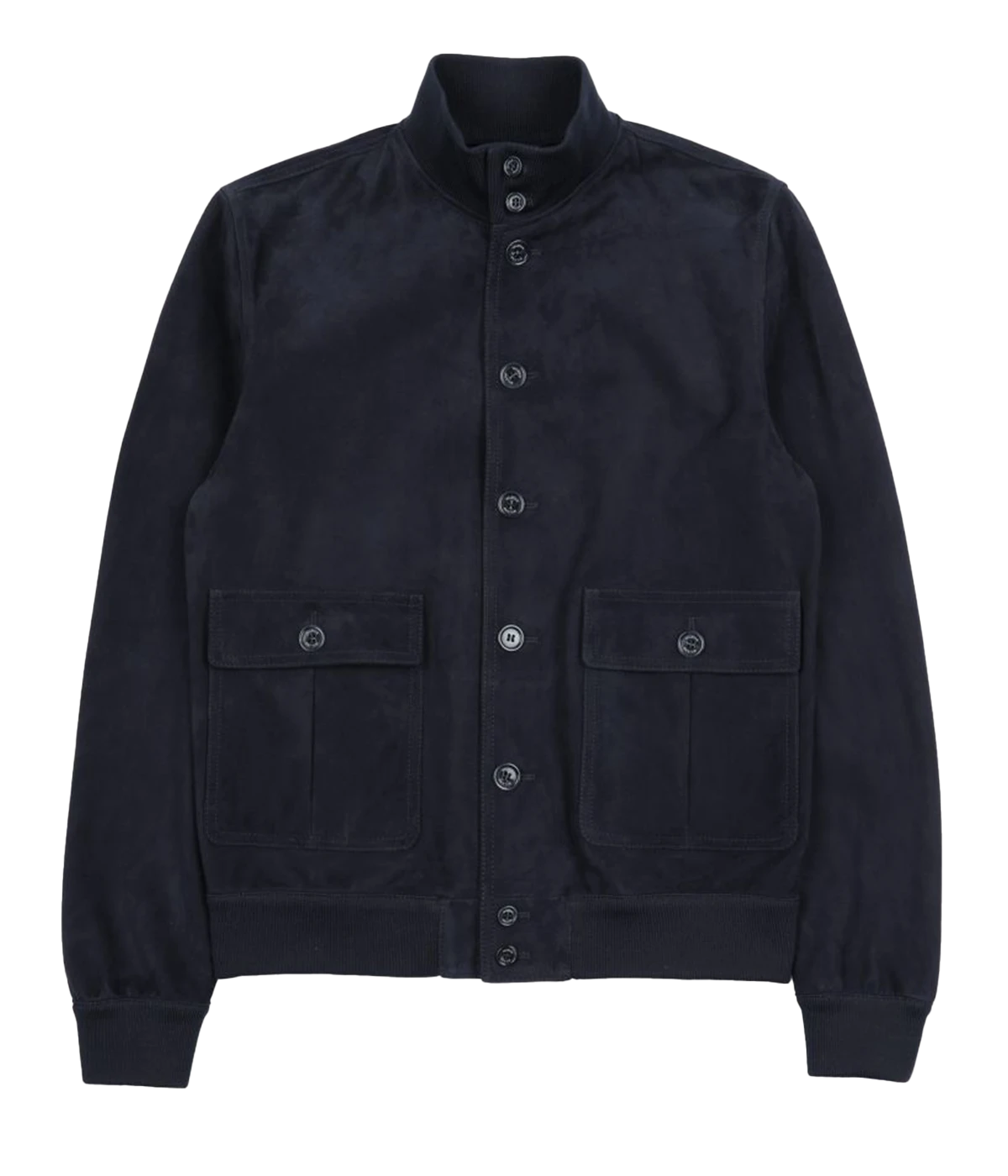 Iconic Valstarino Suede Jacket in Dark Blue