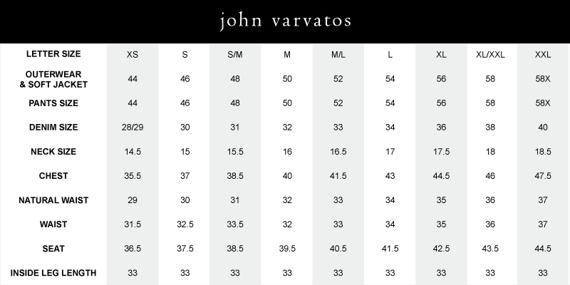 Sizing Chart