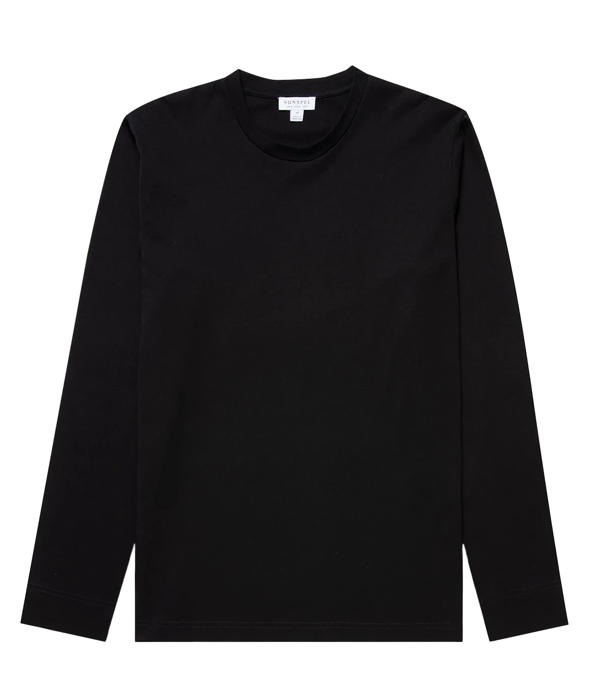 Men’s Black Long Sleeve Riviera T-Shirt – Luxurious midweight cotton T-shirt in slate blue, inspired by the iconic style worn by James Bond in Casino Royale, perfect for layering or wearing solo in winter.