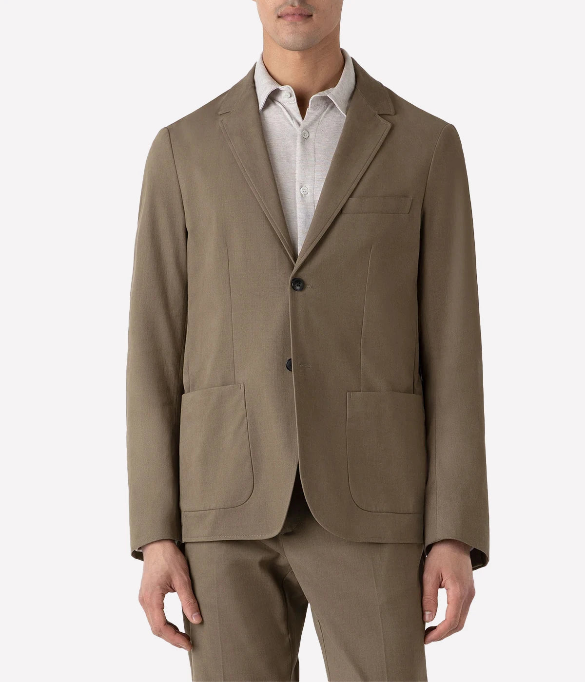 Brushed Cotton Blazer in Sandstone