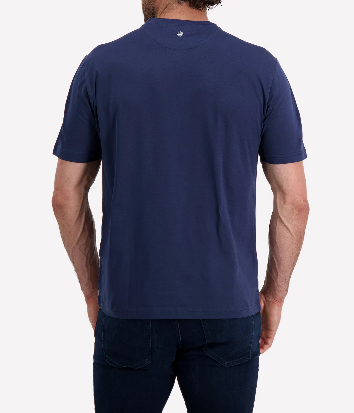 Eleventy blue cotton T-shirt with a relaxed fit, offering comfort and versatility. A simple, clean design perfect for casual or dressed-up looks. Made in Italy.