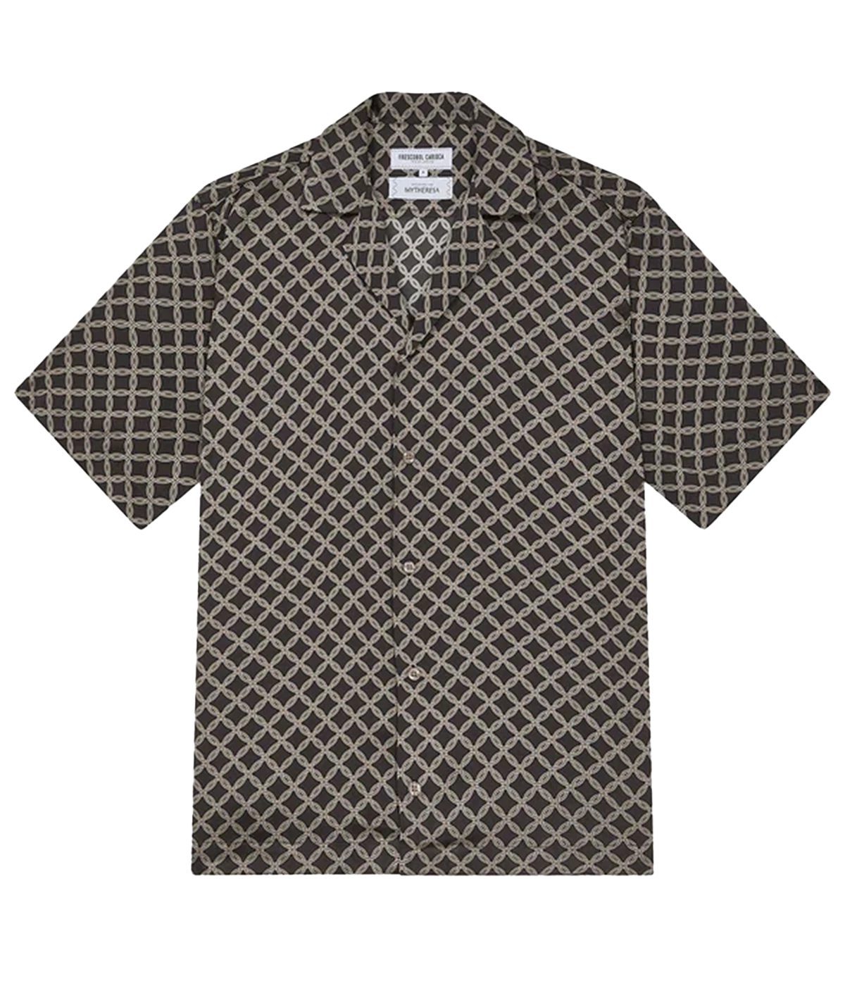 Roberto Trelica Print Shirt in Brown Truffle