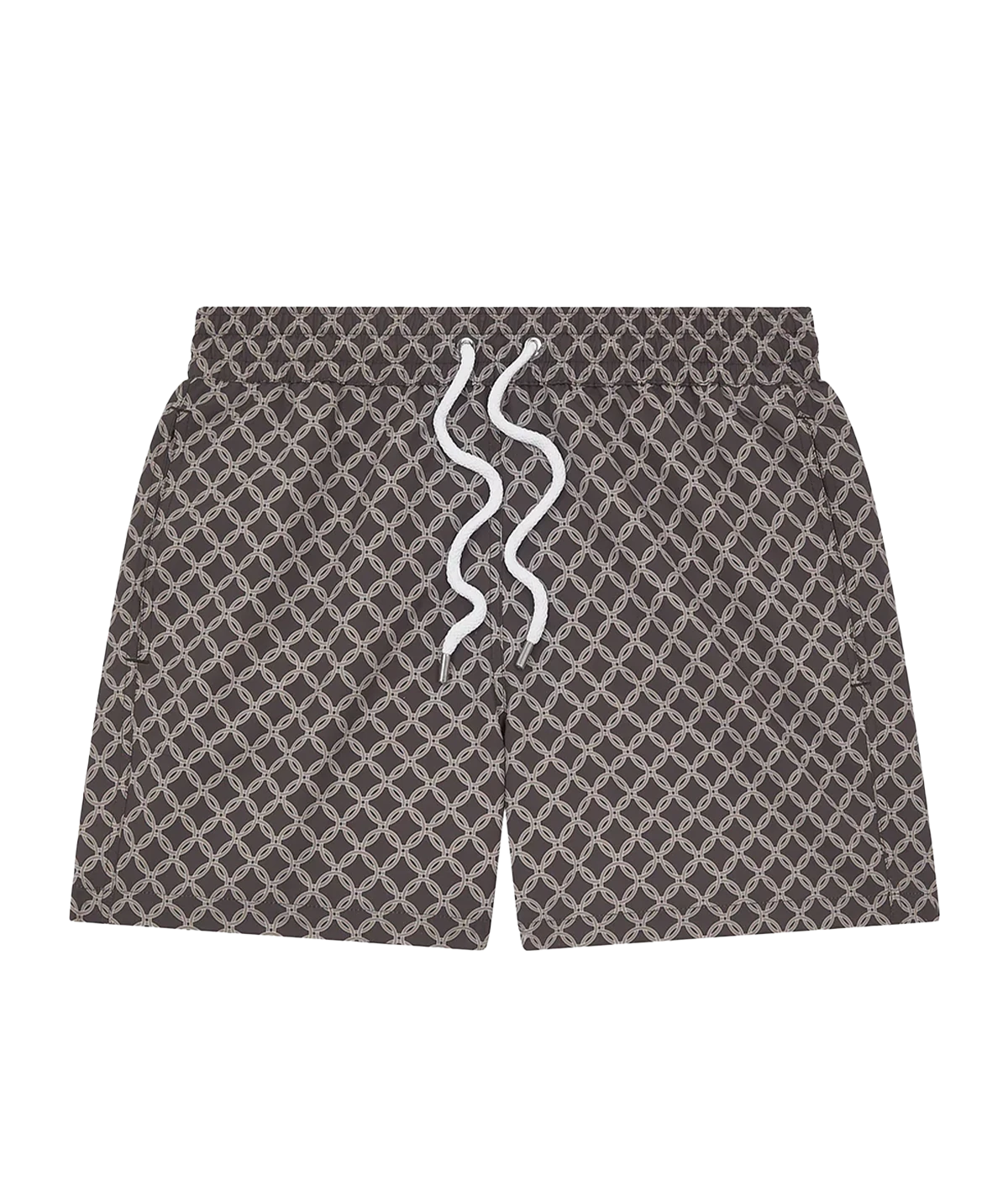 Rio Trelica Print Swim Short in Brown Truffle