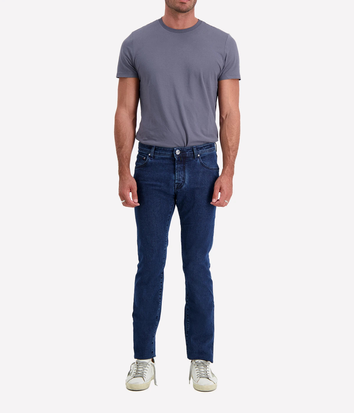 Nick 5 Pocket Slim Fit Jean in Washed Black & Navy