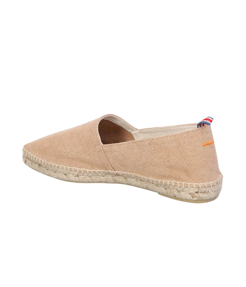 A back view of the Castañer Pablo Espadrilles, featuring the clean, minimalist suede design and reinforced heel for comfort and support.