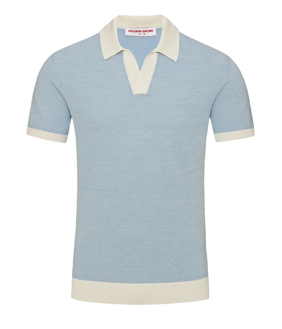 Horton Contrast Polo in River Blue