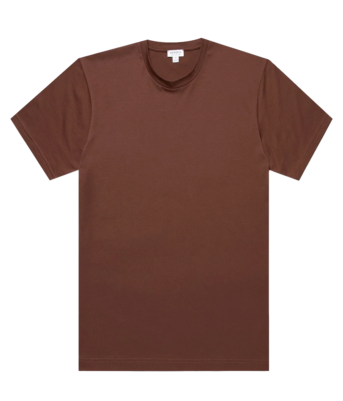 Men’s Cocoa Brown Riviera T-Shirt – Luxurious midweight cotton T-shirt in cocoa brown, inspired by the iconic style worn by James Bond in Casino Royale, perfect for seasonal transitions with a smooth, durable feel.