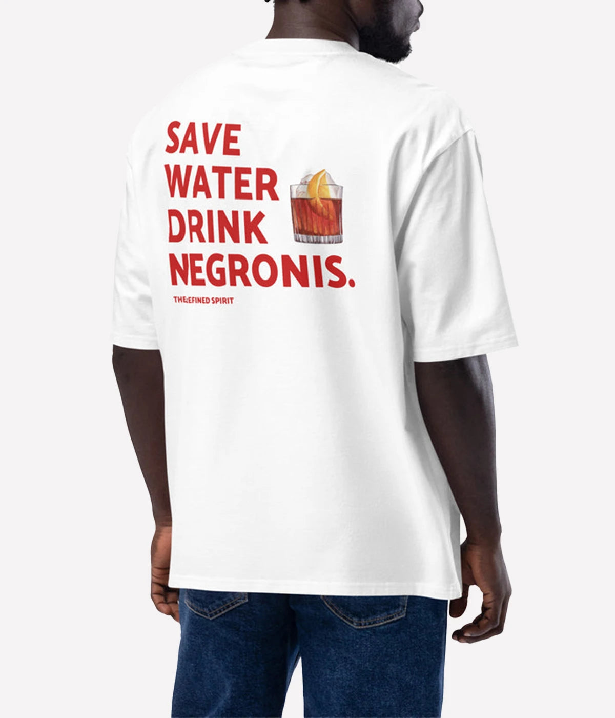 Save Water Drink Negronis Tee in White