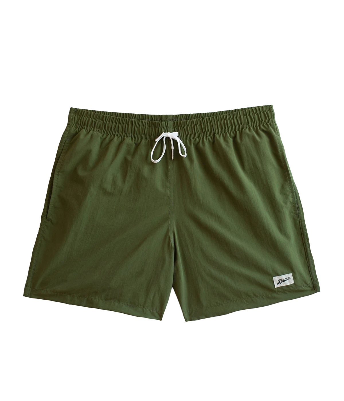 Solid Swim Trunk in Olive