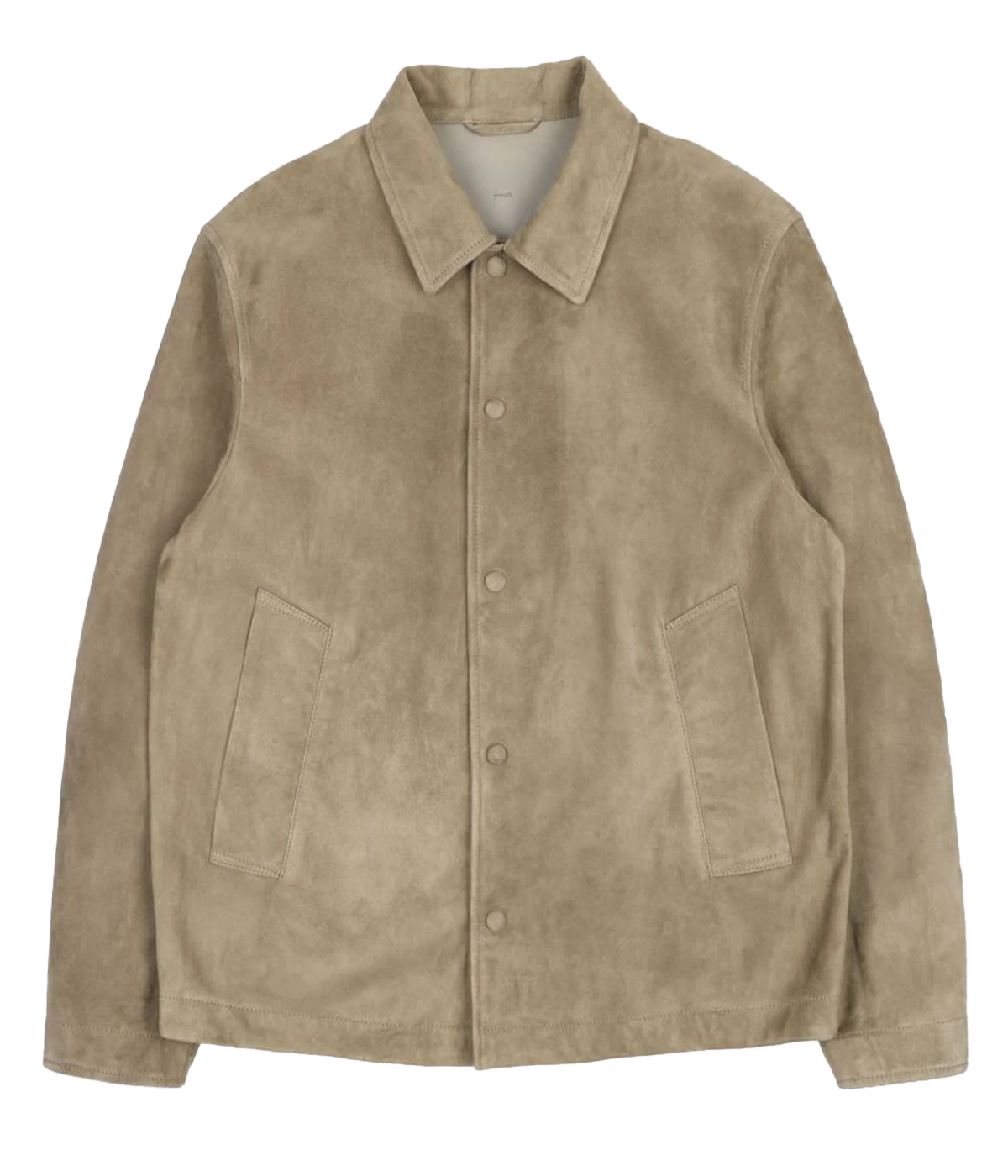 Coach jacket in lamb suede with a shortened body for a modern fit, made in Italy.