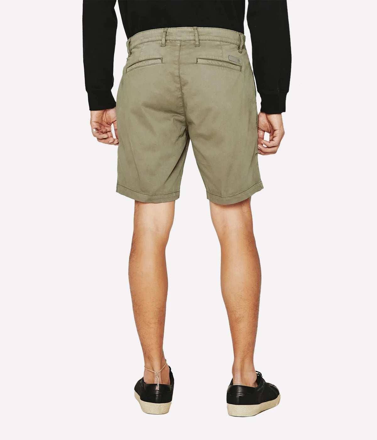 Back view of the AG Wanderer Shorts for men, featuring tailored back pockets and a streamlined, polished silhouette.