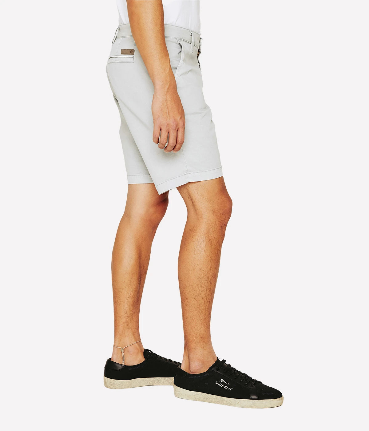 Side view of the AG Wanderer Shorts for men, highlighting the slim fit and subtle taper for a refined, modern look.