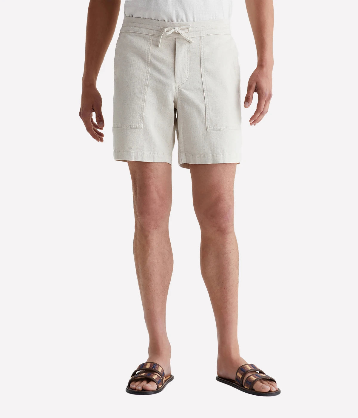 Wells Drawstring Short in Natural