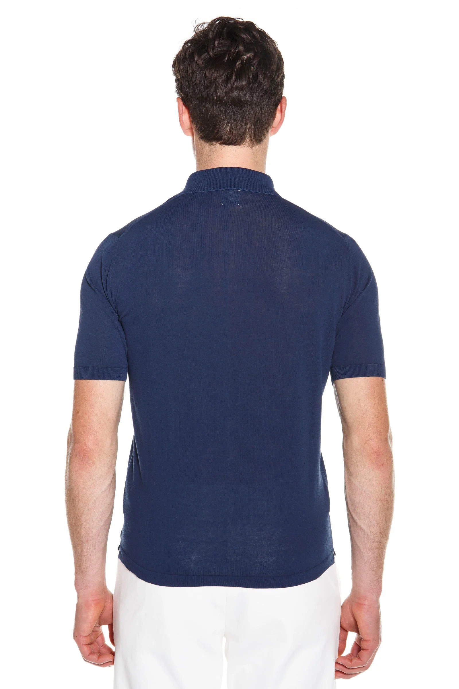 Short Sleeve Polo in Blue