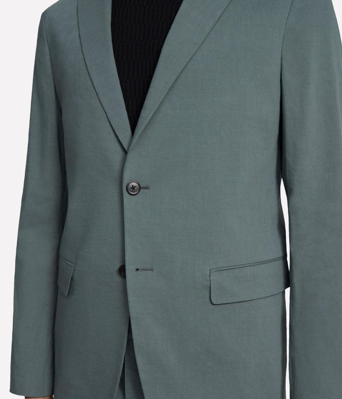 *FINAL SALE* Clinton Eco Crunch Linen Blend Double-Breasted Sport Coat in Balsam Green