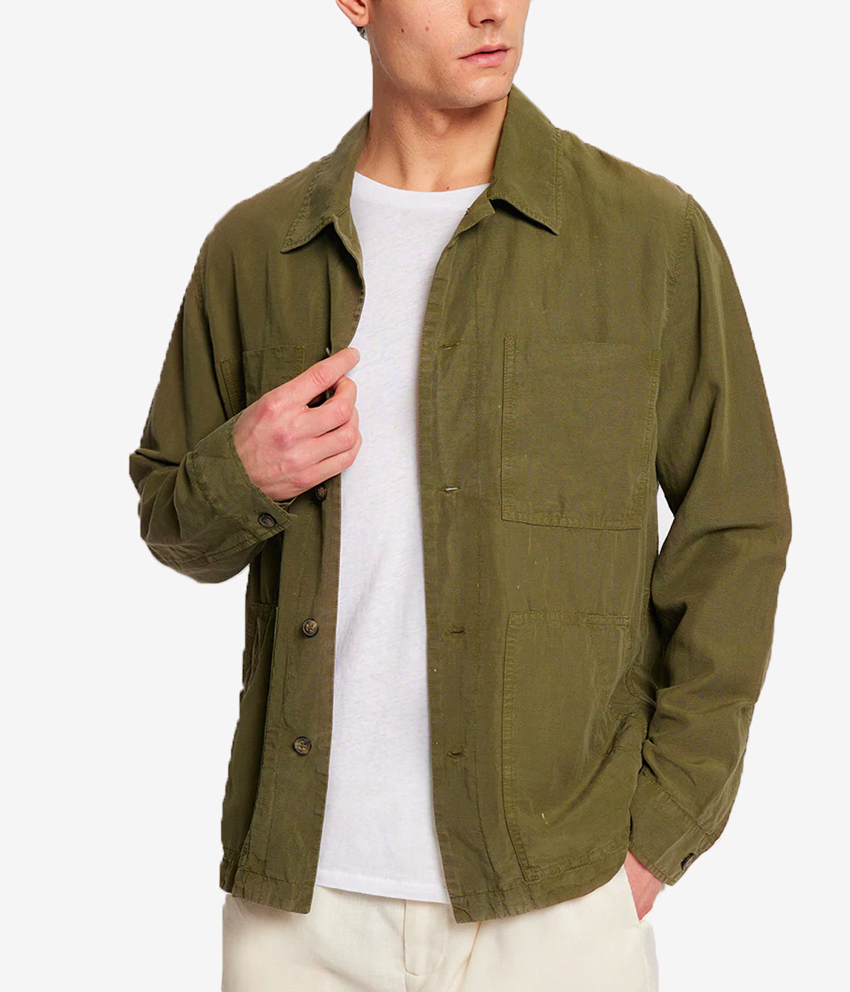 *FINAL SALE* Kleber Utility Overshirt in Fir Green