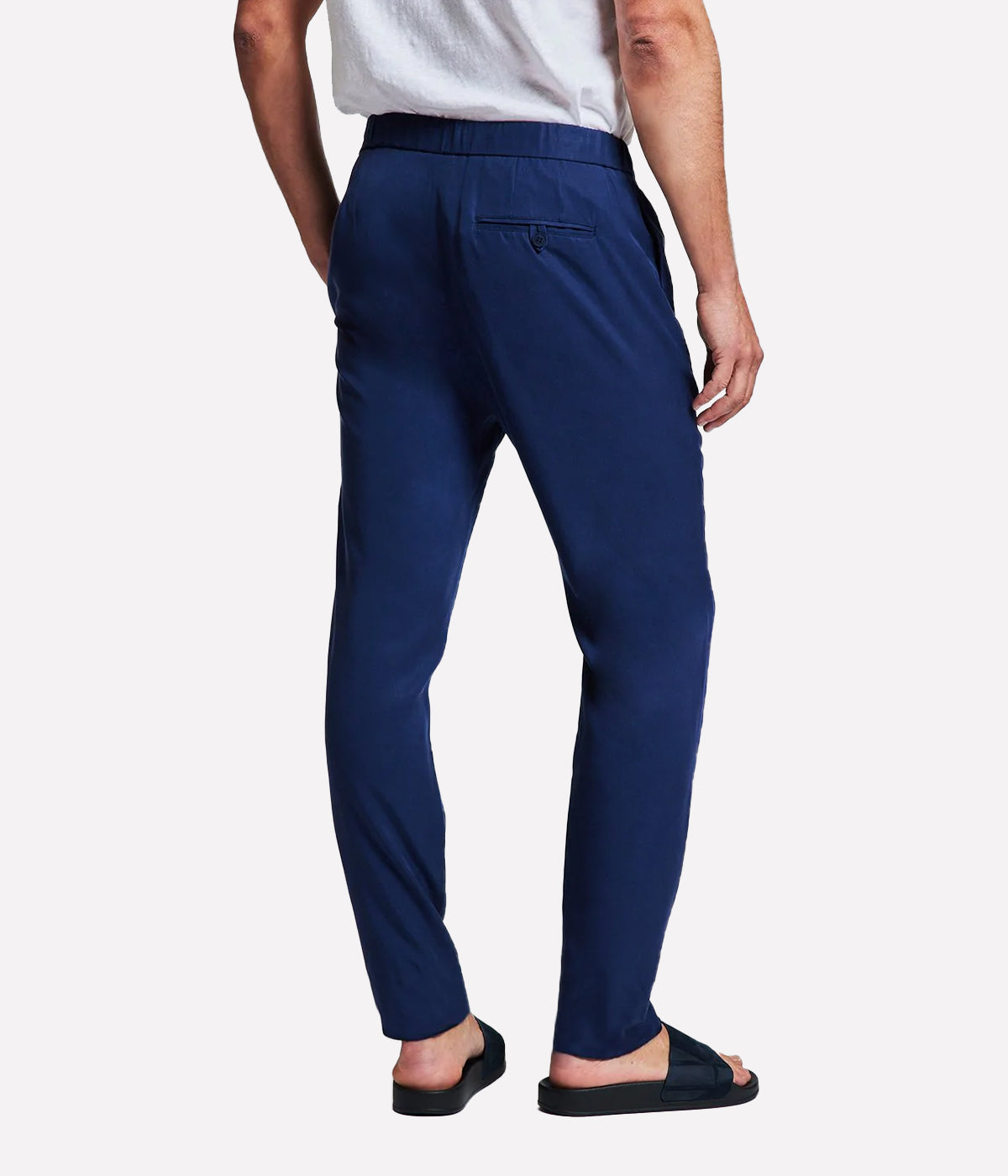 Oscar Linen Chino in Navy Blue