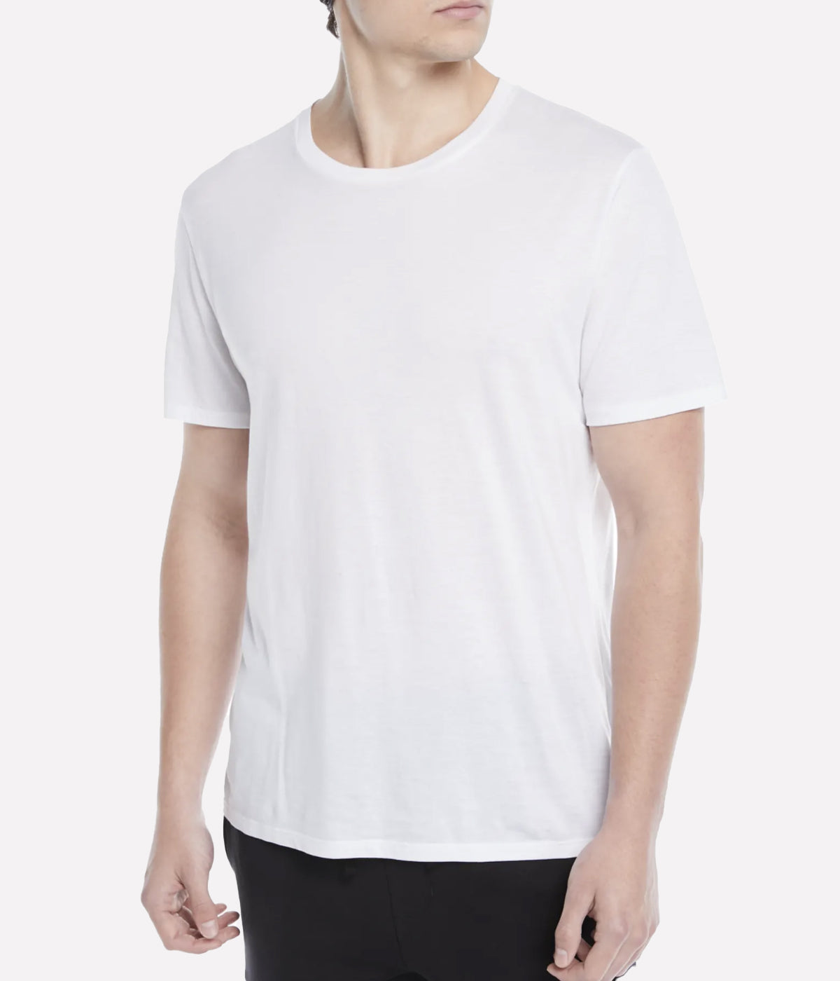 Short Sleeve Crew Neck in Optic White